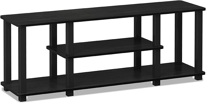 Furinno ‎20 Pounds Turn-N-Tube No Tools 3D 3-Tier Entertainment TV Stand up to 50 inch TV Square Tubes Americano/Black
