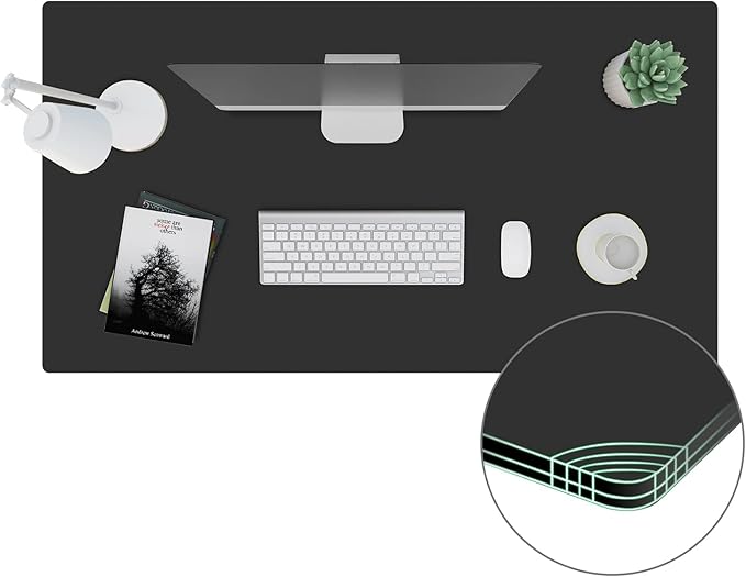 SANODESK Whole-Piece Particle Board Table Top for Standing Desk and Home Office Desk DIY 48x24x1 Inch Black Desk Top