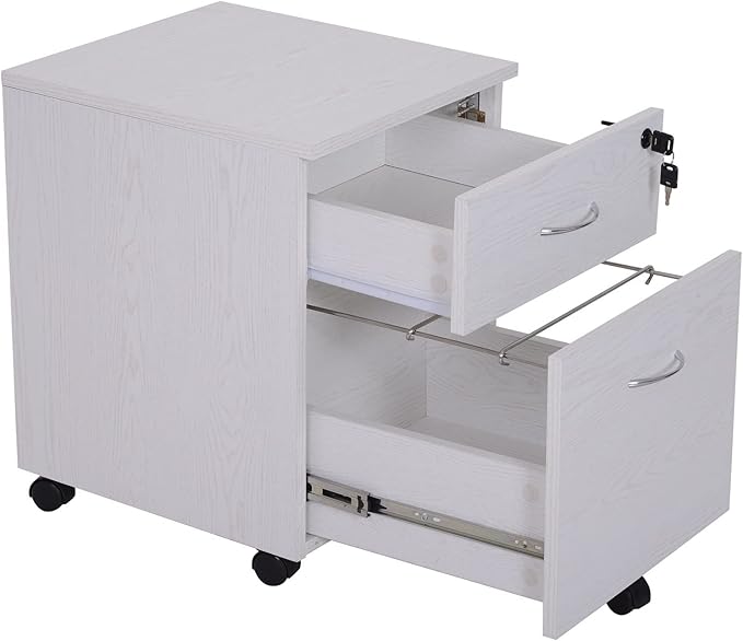 GLigeT Filing Cabinet 2-Drawer Filing Cabinet Office Drawers w/Keys Compact Slim Portable File Cabinet Pre-Built Office Storage Cabinet for A4/Letter File Storage Cabinets