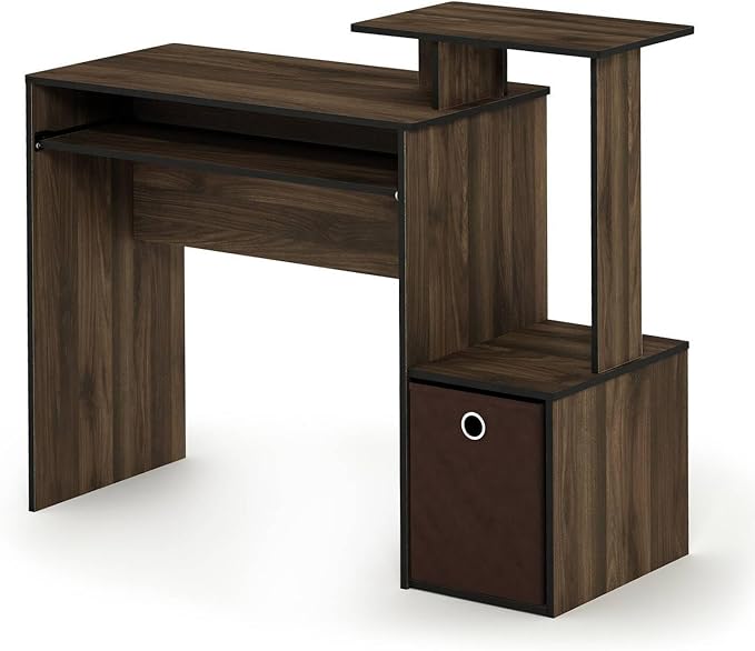Maykoosh Writing Desk - Compact Computer Desk with Keyboard Drawer &amp CPU Storage - Modern Home Office Desk