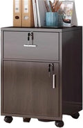 HASMI Filing Cabinet Office Filing Wooden Removable Low Cabinet with One Drawer One Storage Cabinet Filing Cabinet Lockable Storage Filing Cabinet Storage Cabinet (Color : Brown) yuqing2022