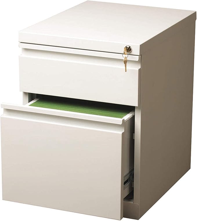 Hirsh Industries 20-inch White Moblie Pedestal with Extended Box/ File