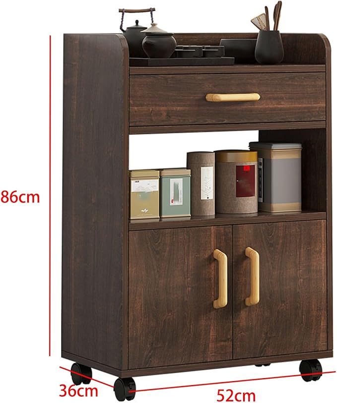 File Cabinet on Wheels Under Desk Filing Cabinet Floor Standing Wooden Filing Cabinet Rolling Printer Stand Vertical Filing Cabinets for Home Office Portable File Cabinet
