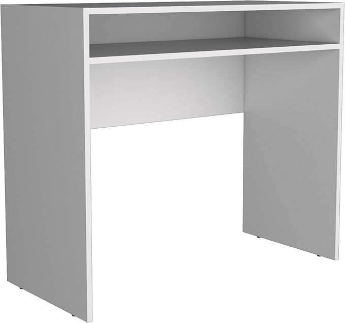 Stella 35 Wide Writing Desk with Shelf for Home Office Bedroom Living Room - Compact Space-Saving Desk with Open Storage