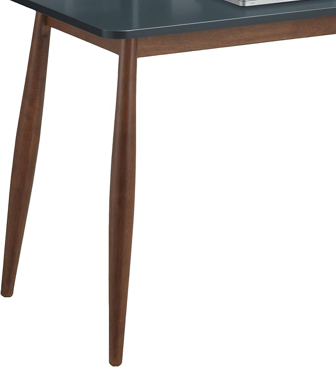 Roundhill Furniture Roskilde Storage Wood Office Desk Gray