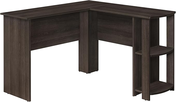 Monarch Specialties I 7722 Computer Desk Home Office Corner Storage Shelves 48 L L Shape Work Laptop Laminate Brown Contemporary Modern