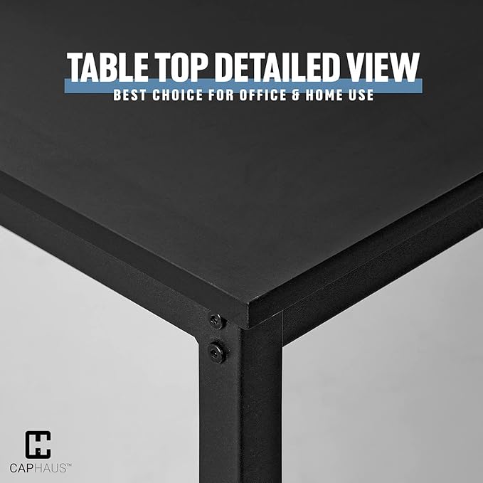 Fencer Wire 55 Inch Computer Desk Home Office Desk Modern Work Desk Writing Desk for Small Space Simple Desk for Home Use &amp Office PC Table Gaming Desk Space-Saving Workstation Black