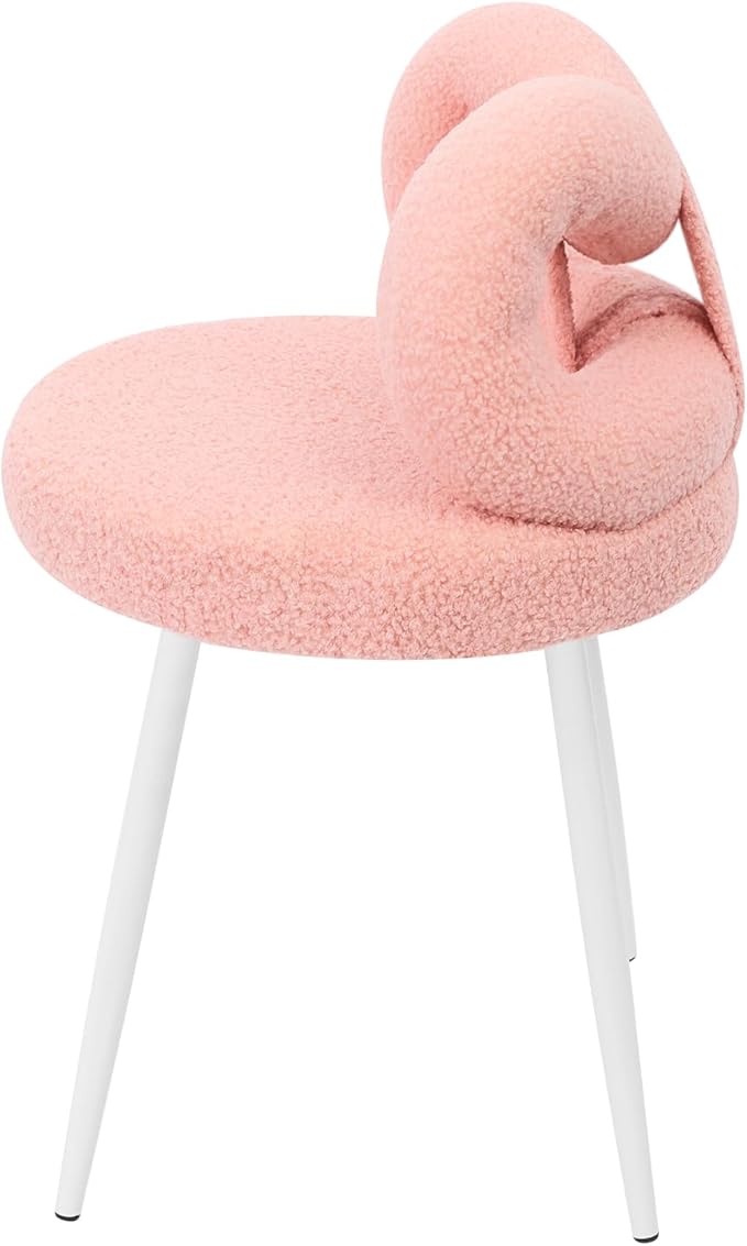 Chair upholstered Accent Chair Cute Bow Back Bedroom Living Room