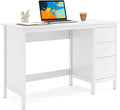 POWERSTONE Computer Desk with 3 Drawers 48x20 Storage Office Desk for Home Office Bedroom Large Study Writing Desk Workstation (White)