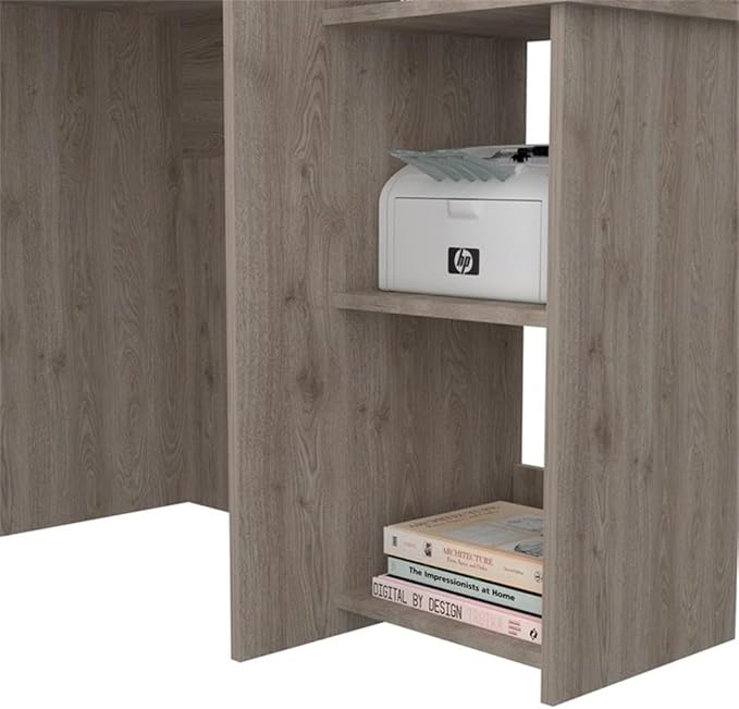 Tuhome Carell Furniture Modern Light Gray Engineered Wood Versalles Home Office Desk