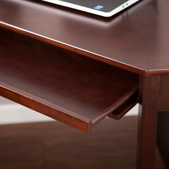 SEI Furniture Wardboro Corner Computer Desk Espresso
