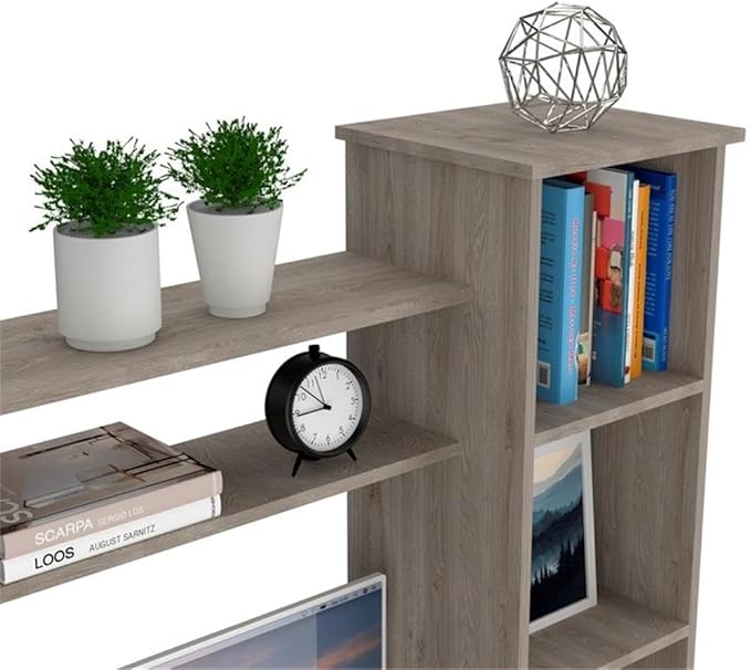 Tuhome Carell Furniture Modern Light Gray Engineered Wood Versalles Home Office Desk