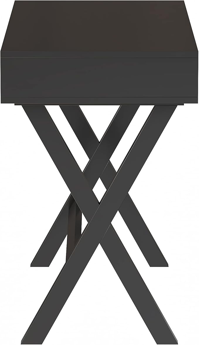 Flash Furniture Dolly Computer Desk - Black Writing Desk with Open Storage Compartments - 42 Long Home Office Desk Table for Bedroom