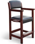 Hathaway Cambridge Spectator Chair – Billiard Stool with Cushioned Seat Footrest and Storage – 25 L x 22.5 W x 44.25 H with 30.5 Seat Height - Pool Table Accessories and Decor