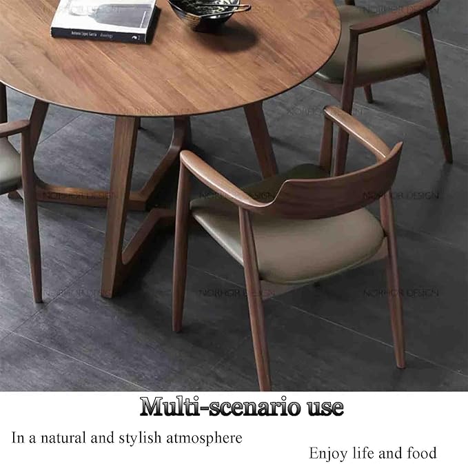 Ergonomic Solid Wood Chair Home Living Room Chair Coffee Chair Simple Armchair backrest Chair Sturdy and Durable Sitting not Tired Safety and Environmental Protection 77*58*55cm