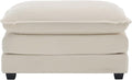 mikibama Corduroy Upholstered Couches Ottoman for Modular Sectional Sofa Beige
