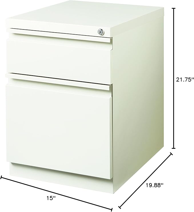 Hirsh Industries 2 Drawer Mobile Pedestal File Finish: Pearl White