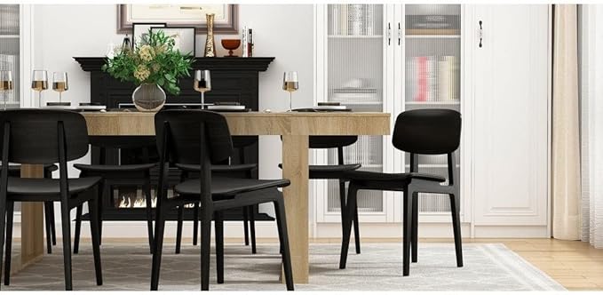 86.6 Computer Desk Home Office Writing Conference Table Brown Farmhouse Rectangular MDF Wood Finish