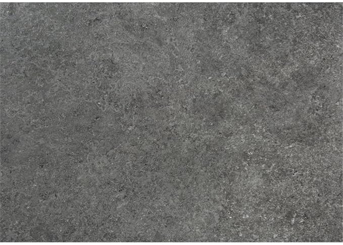Pemberly Row Computer Desk 48 in Home Office Laptop Table with Storage Shelves Particle Board and Metal Grey Stone and Black Finish Compact Mid-Century Modern Style for Bedroom or Living Room Use