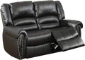 Poundex Love Seats Motion Loveseat Black