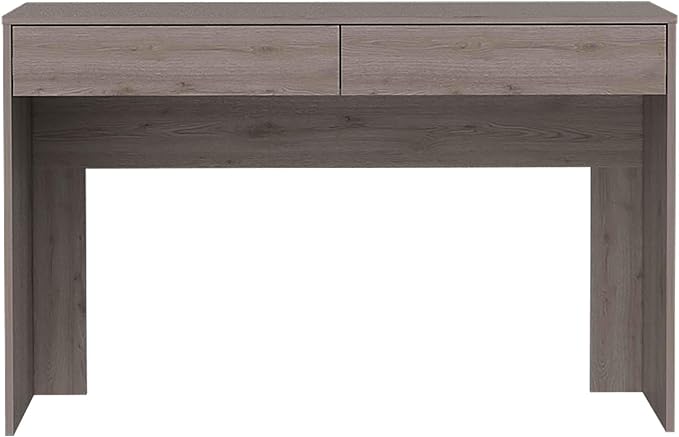 2-Drawer Writing Work Study Desk Home Office Computer Desk Light Gray for Home Office Living Room