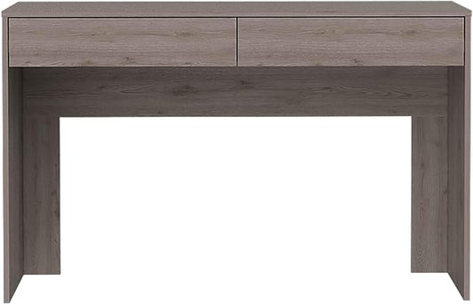 Light Gray 2-Drawer Writing Desk - Modern Home Office Computer Desk