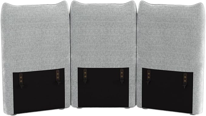 LLappuil Large Backrest for Modular Sectional Sofa Couch with Adjustable Angles Carton D Only Compatible for Carton C Grey Chenille | Tool Free Assembly Flexible Layouts