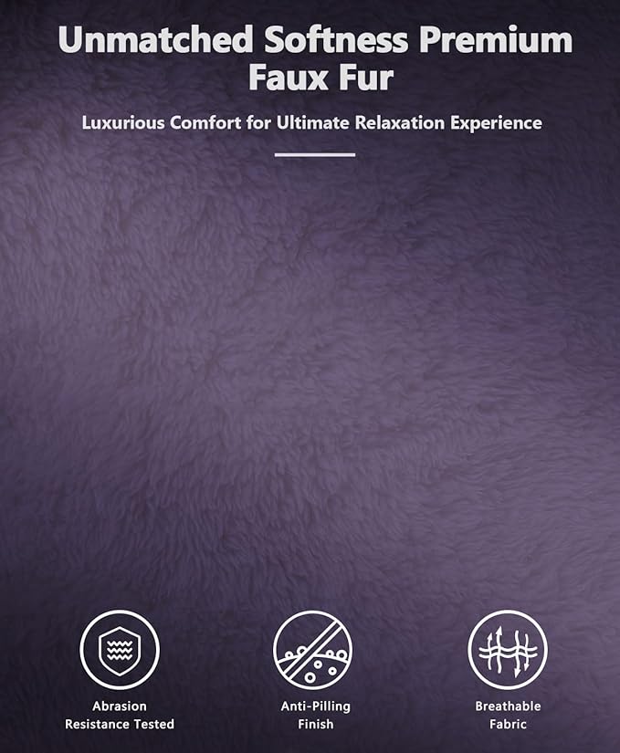 Cozy Saucer Chair Living Room Chair Faux Fur Soft Thick Padded Seat Metal Frame Folding Chair Comfortable Moon Chair for Living Room Bedroom Reading Nook Modern Style 2 Pack Purple