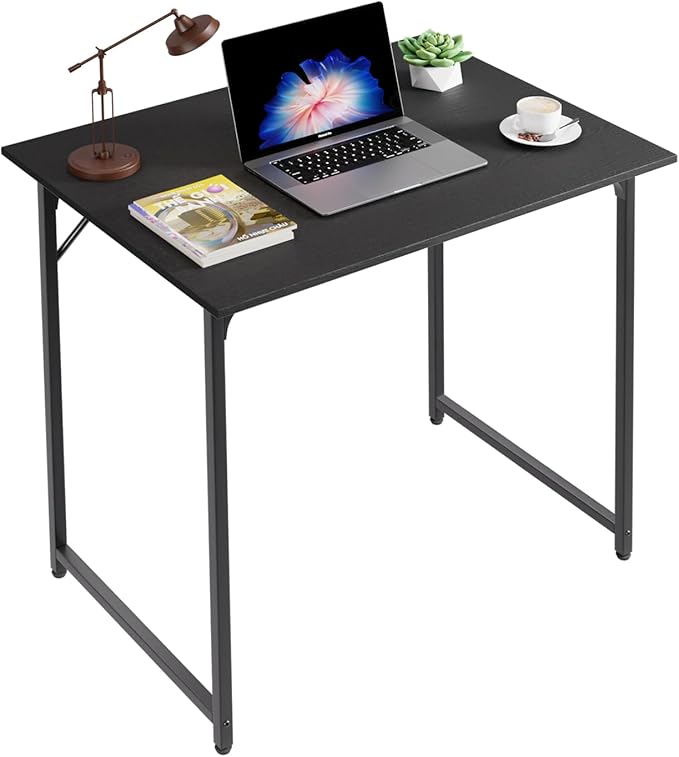 Small DeskComputer DeskMetal Frame Office DeskStudy TableModern Simple Style Desk for Home OfficeDesk 32 InchSmall Tables for Small SpacesAdjustable Leg PadsBlack