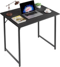 Small DeskComputer DeskMetal Frame Office DeskStudy TableModern Simple Style Desk for Home OfficeDesk 32 InchSmall Tables for Small SpacesAdjustable Leg PadsBlack