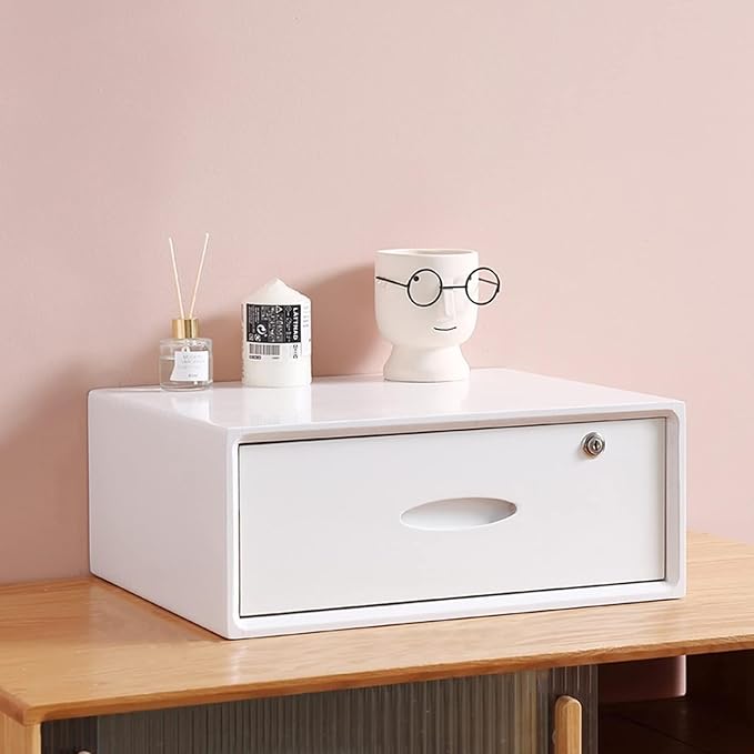 Multi-Layer Drawer Storage Box Flat File Cabinet With Lockable 1/2/3 Drawer Solid Wood A4 Treatment Storage Cabinet For Home Desktop Office(C1 drawer)
