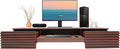Wall Mounted DeskWall Floating Computer Desk Writing WorkstationMultifunctional Laptop Computer Table Writing Workstation Wall Organizer for BedroomOffices Study Room (Brown)