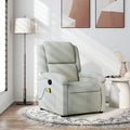 Floor Chair Arm Chair Living Room ChairsSleeper Sofa Massage Recliner Chair Light Gray Velvetfor Apartment Living and Home Office