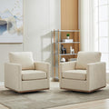Chifee &amp Vingol 30.7 W Mid Century Modern Swivel Accent Chair for Living Room Set of 2Beige
