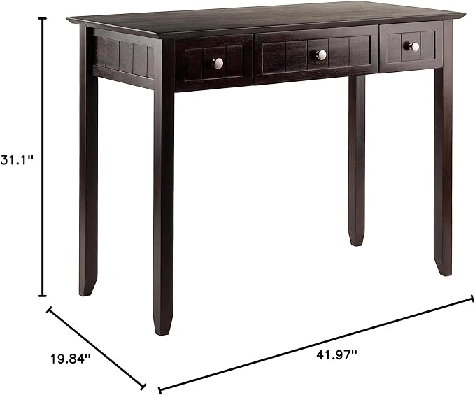 Winsome Burke Writing Desk 42 Wide 31 High Coffee