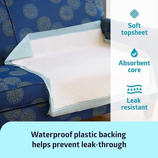 Medline Super Absorbent Underpad 36 x 36 50 Count Extra Large Disposable Incontinence Pads Protective Bed Pads Chucks For Kids Adults Elderly Furniture &amp Surface Protection Pee Pad