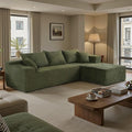 Green 103” Cloud Couch Sectional Sofa in Box with L-Shape ChaiseModern Modular Couches Upholstered with Deep Seat for Living RoomNo Assembly Required
