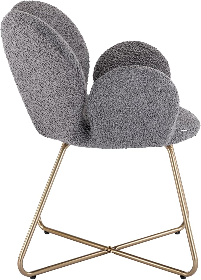 Modern Velvet Accent Chair Comfy Cute Upholstered Vanity Desk Chair wMetal Legs Soft CushionArmchair for Living Room 2PCSet