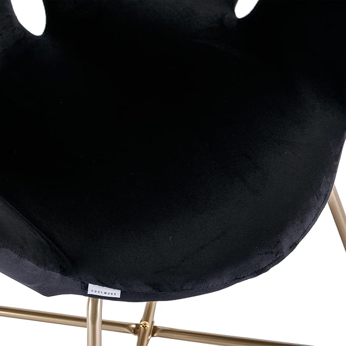 Modern Velvet Accent Chair Comfy Cute Upholstered Vanity Desk Chair w/Metal Legs Soft CushionArmchair for Living Room 2PC/Set