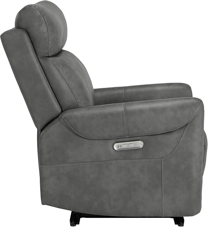 Leather Recliner Chair for Adults Wall Hugger RV Recliner with USB Charging Ports Electric Power Reclining Sofa for Living Room Home Theater Seating Bedroom