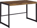 Coaster Home Furnishings – Estrella – Engineered Wood – 47-Inch Writing Desk with Farmhouse Style Gunmetal Legs and Spacious Top – Home Office &amp Living Room – Rustic Nutmeg - 800655