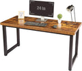TOPSKY Computer Desk 59 inch Large Office Desk Gaming Desk Writing Desk Large Legroom Metal Frame 1.88 Thickness Desktop (Rustic Brown)