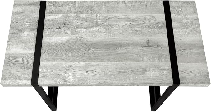 Modern Grey &amp Black Computer Desk for Home Office - 48 L