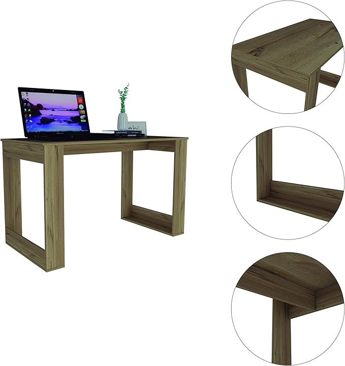 Writing Desk - 47.2 Inch Gaming Desk Computer Desk Home Office Desk Space-Saving Workstation Table Modern Simple Wooden Desk Laptop Notebook PC Table Light Oak