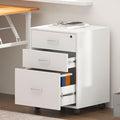 Need 3 Drawer Wood Mobile File Cabinet with LockRolling Filing Cabinet for Letter/A4 Size for Home OfficeWhite10CZLXFC04WT-ND-XIN