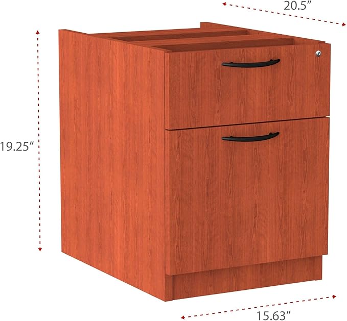 Alera Valencia Series 16 by 22 by 22-Inch 3/4 Box and File Pedestal Medium Cherry
