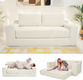 Boneless Couch 2 in 1 Convertible71 Corduroy Cloud Loveseat SofaMemory Foam Couch in a BoxNo Assembly Small Sofa for Living RoomApartments Home OfficeBedroom-Beige