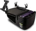 AutoExec AE-GMCD-PI-TAB-PS-BT GripMaster Car Desk for Your Vehicle Workstation and Mobile Office Black with 400 watt Power InverterTablet Mount and Printer Stand