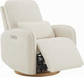 CHITA Power Nursery Glider Recliner Chair Electric Swivel Rocker Recliner for Adults Rocking Chair with Removable Lumbar Pillow for Living Room FSC Certified Fabric in Linen