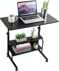 Desk Universal Movable Table Small Spaces Storage Convenient Desk Portable Computer Desk Adjustable Home Office Bedside Home Office Living Room Height Sofa Furniture Desk Size 15.7 * 31.5 Inch Black